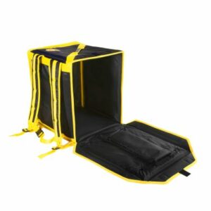 Thermal pizza carrier backpack, foldable, with magnet closure, size 35x35x38cm