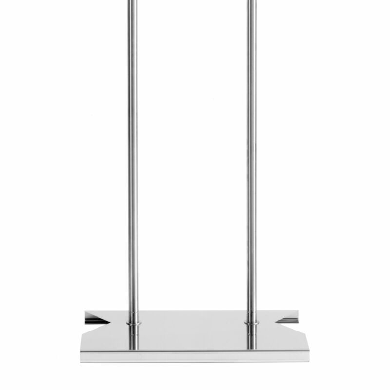 Supporto universale 3 posti in acciaio inox e legno, completo di poggia pale in legno - Image 4
