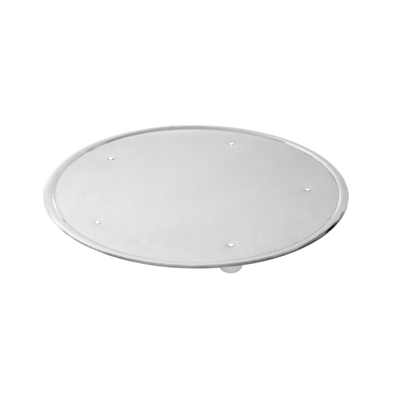 Aluminum plate with 5 polypropylene feet