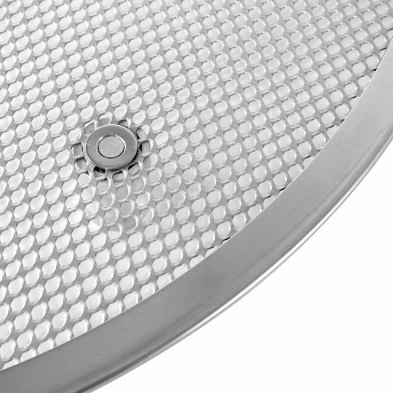 Retina rotonda in acciaio inox con piedini in alluminio di altezza 3cm - immagine 3