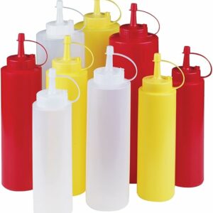 Flacone dosatore biberon con cappuccio, COLORE GIALLO, capacità 720ml