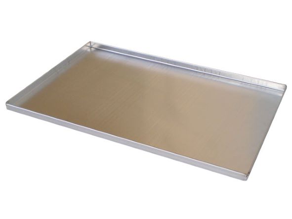 Teglia piana in alluminio pieno, dimensione 40x60x4 cm bordi dritti - senza diagonale