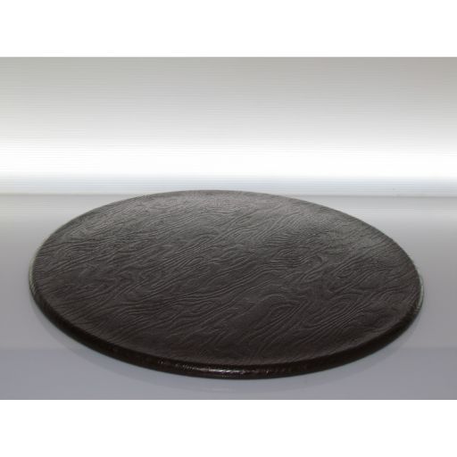 Tagliere rotondo per il servizio, effetto legno nero, diametro 50cm  COLORE MARRONE