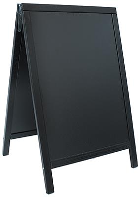 Lavagna doppia superficie, modello cavalletto, misura 85x55cm COLORE CORNICE NERO
