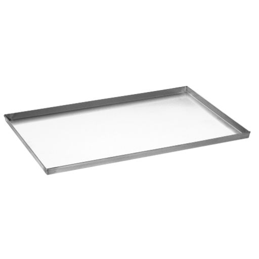 Teglia rettangolare  in acciaio inox, misura 65x45x2cm bordi dritti - senza diagonale