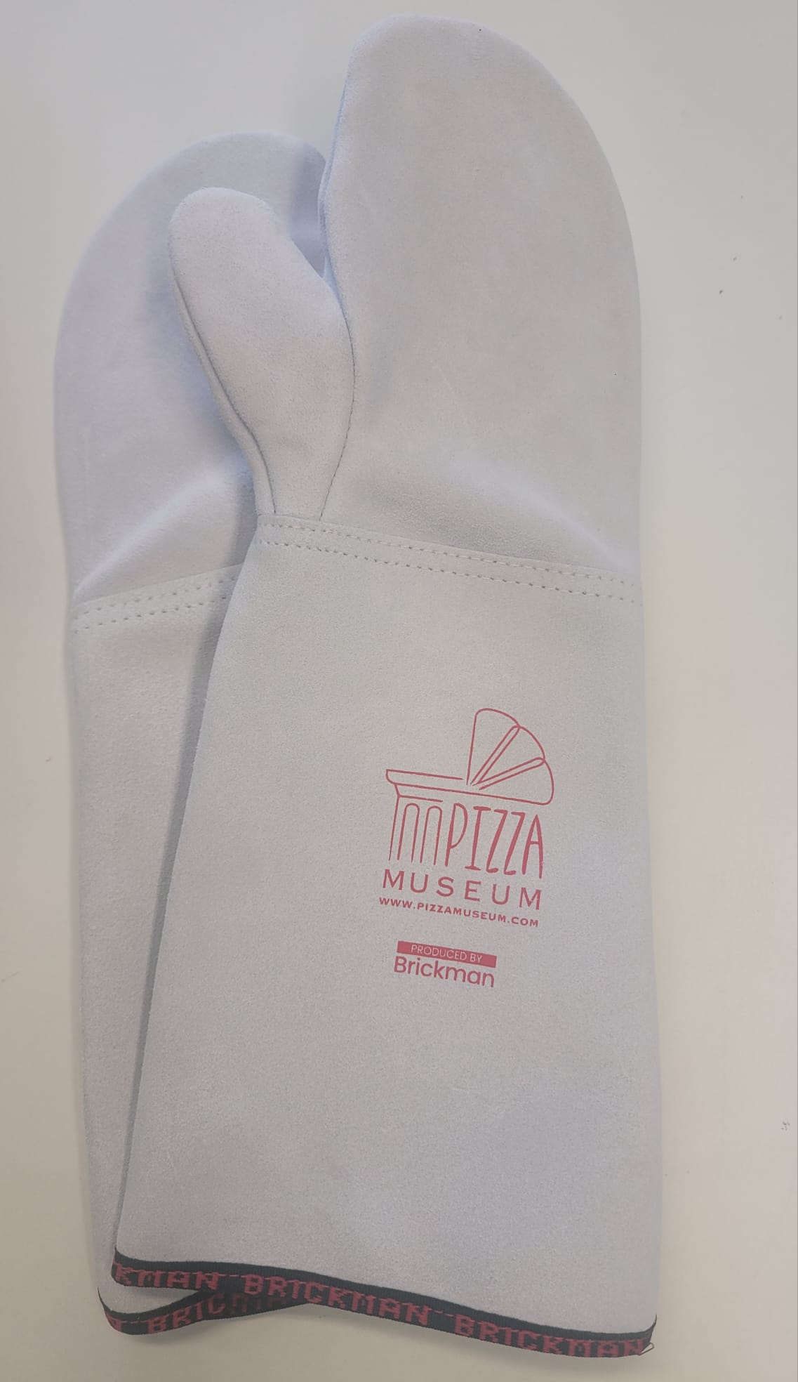 Guanti anticalore resistenti fino a 500° modello manopola a due dita, con manichette da 25cm EDIZIONE PIZZAMUSEUM