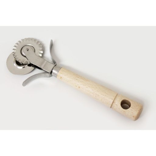 Rotella tagliapasta con lama doppia liscia e ondulata