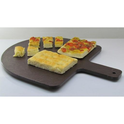 Tagliere per il servizio con manico, effetto legno, dimensione 39,5x35cm COLORE MARRONE