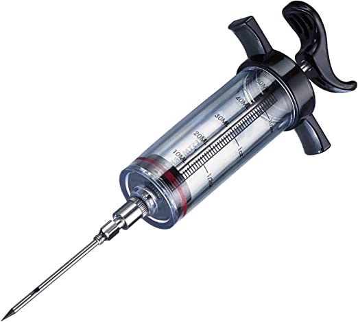 Siringa per arrosti e marinature, in acciaio inox e polipropilene