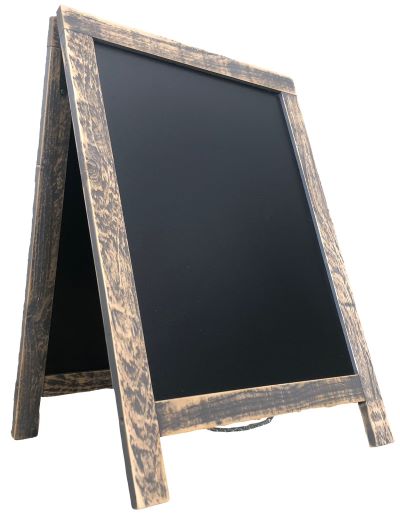 Lavagna doppia superficie, modello cavalletto, misura 85x55cm COLORE CORNICE GRIGIO