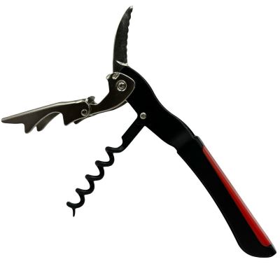 Cavatappi doppia leva con manico in acciaio, colori assortiti