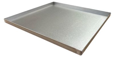 Teglia piena in lamiera alluminata, misura 40x40x2 cm bordi dritti - senza diagonale