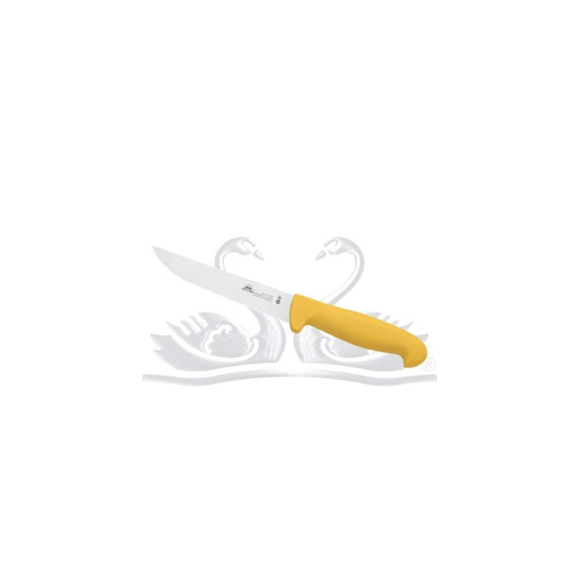 Coltello scannare con lama in acciaio al nitrogeno e manico giallo