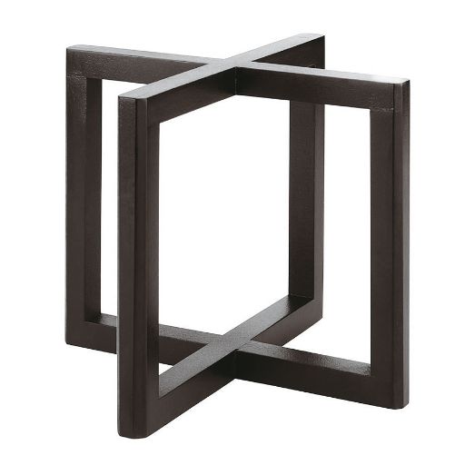 Stand in light or dark acacia, measures 20x20cm, height 17.5cm - Image 2