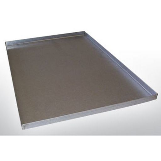 Teglia piana in lamiera alluminata, dimensione 40x60x4 cm bordi dritti - senza diagonale